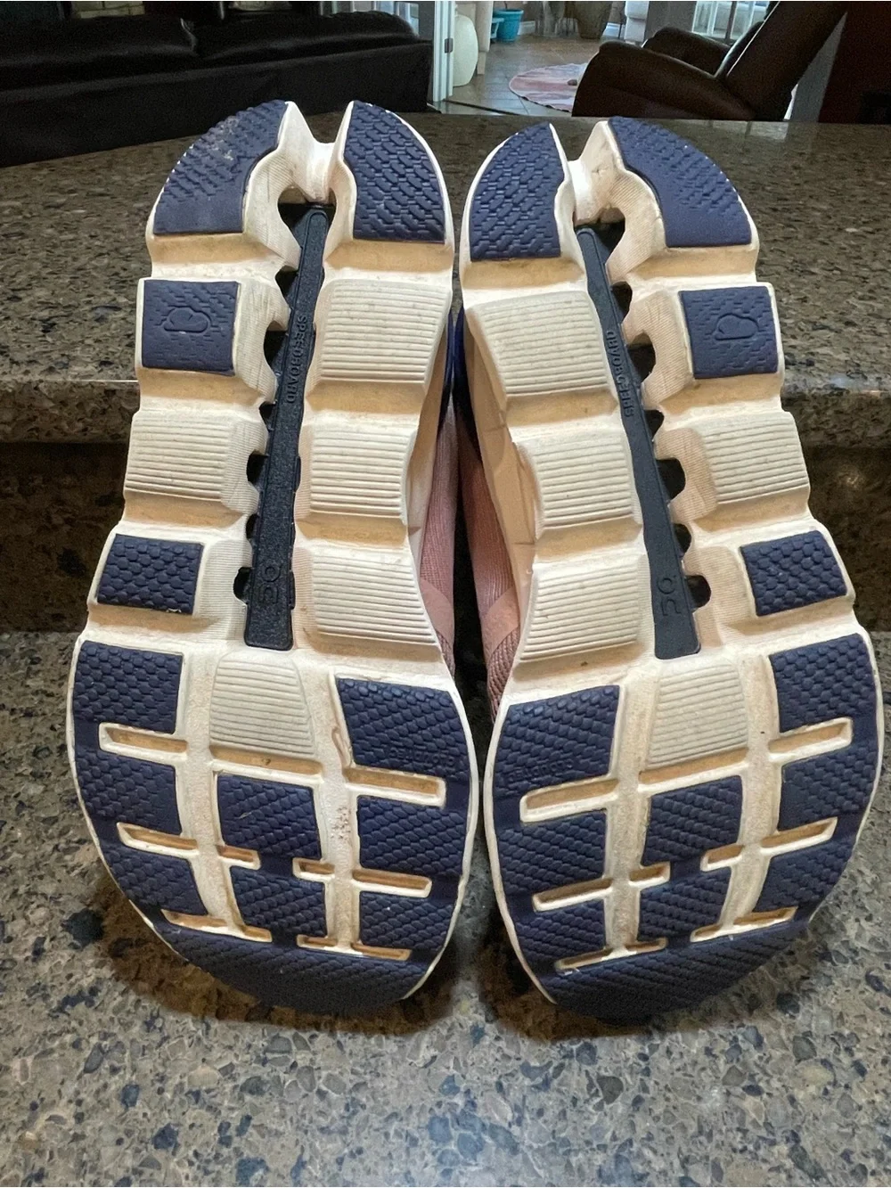 ❤️‍🔥 On Running Cloudstratus 2 Womens Athletic Shoe Cork Fawn Navy Sz 7 Workout